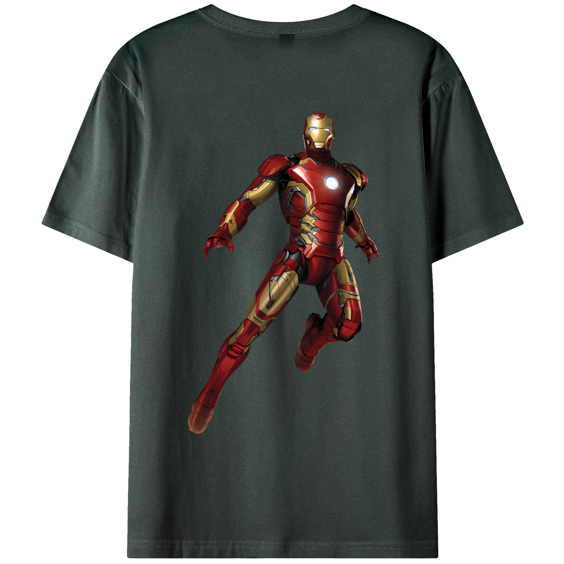 （画像用） アベンジャーズ The Avengers 綿100％ メンズ半袖Tシャツ（バックプリント） 通気性